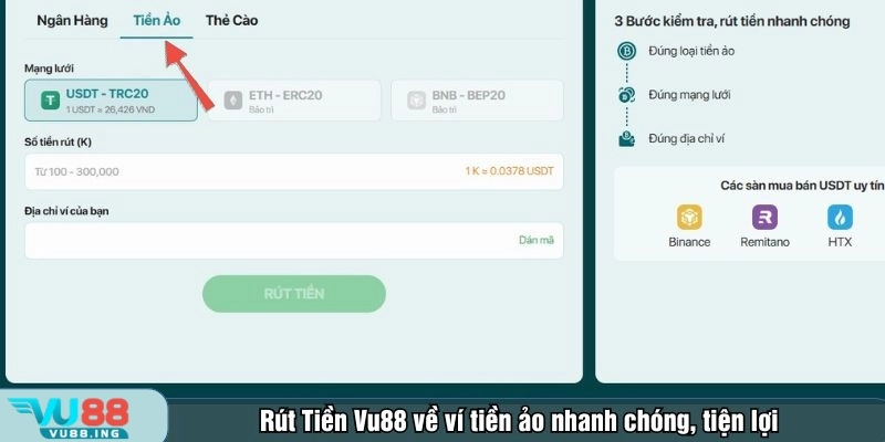 Hướng dẫn thực hiện giao dịch về ví tiền ảo
