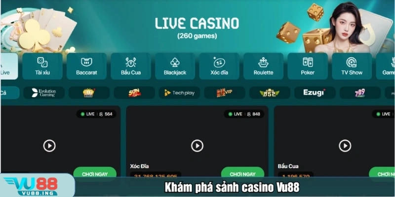 Vu88 Casino mang đến không gian giải trí đẳng cấp